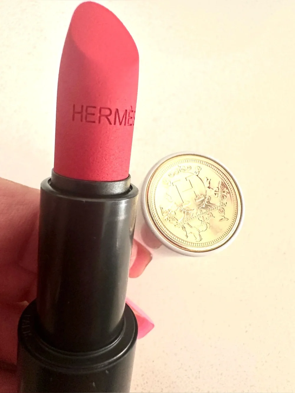 Hermes 68 Red Luxury Lipstick - Vibrant Red Finish. No box